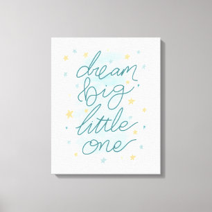 Lienzo Dream Big Little One Pastel Stars