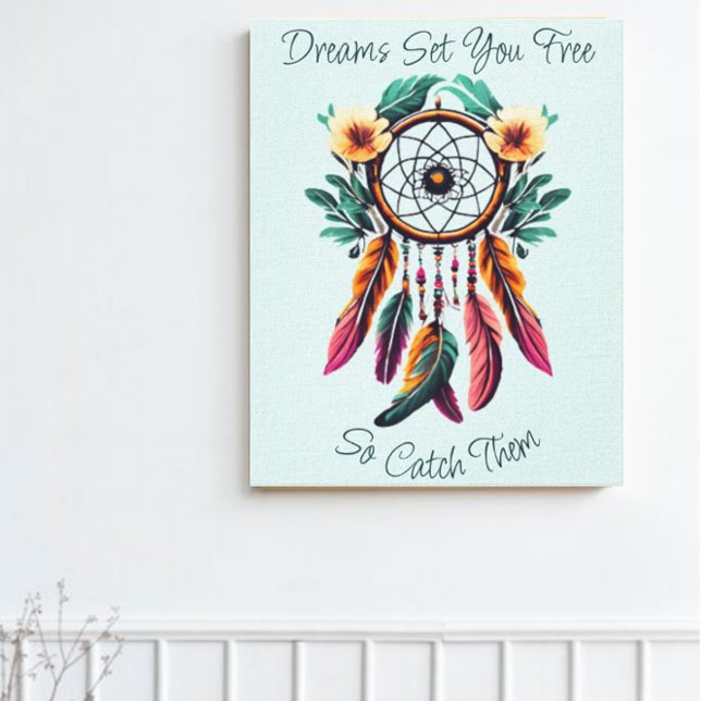 Lienzo Dream Catcher Floral Watercolor Art (Subido por el creador)