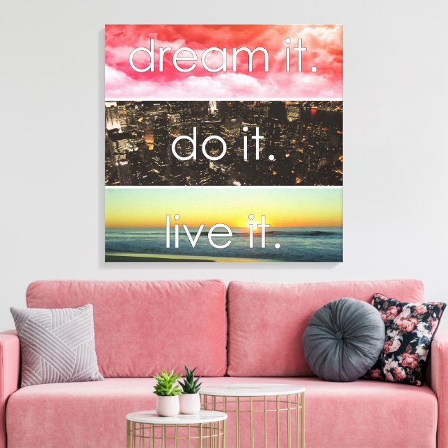 Lienzo Dream It Do It Live It Motivational Cita (Insitu (Sala de estar))