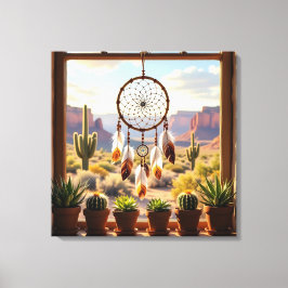 Lienzo Dreamcatcher, Desert Canyons, Cacti