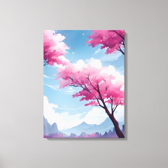 Lienzo Dreamy Cherry Blossoms Canvas Art (Anverso)