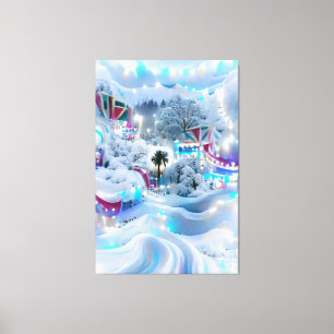 Lienzo Dreamy Winter Wonderland Lights
