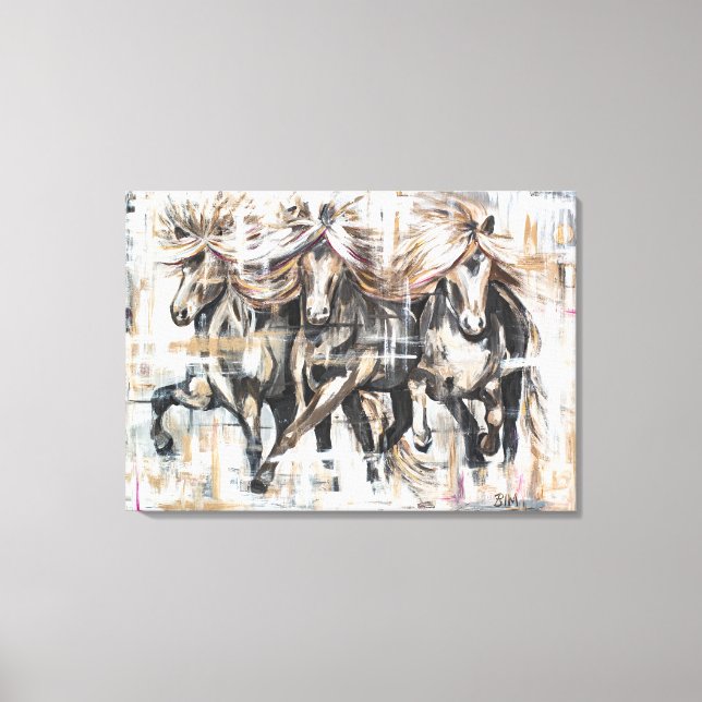 Lienzo Drei Tölter Braun (Anverso)