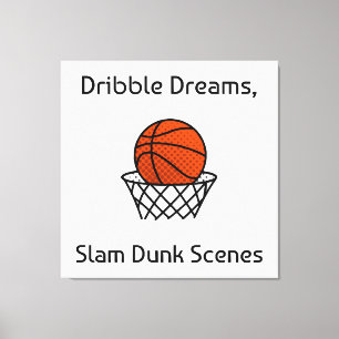 Lienzo Dribble Dreams, Escenas de Mate de Baloncesto