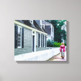 Lienzo DSC02376-Dama colonial caminando por casa