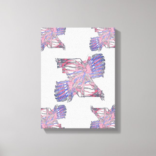 Lienzo Dual Entities Pink and Blue Abstract Canvas (Anverso)