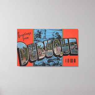 Lienzo Dubuque, letra ScenesDubuque, IA de IowaLarge