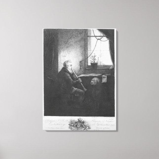 Lienzo Duke Esterhazy Tocando el Clarinet, 1809 (Anverso)