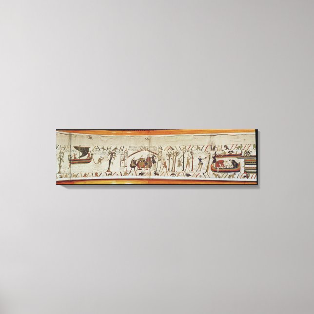 Lienzo Duke William ordena la construcción de barcos (Anverso)