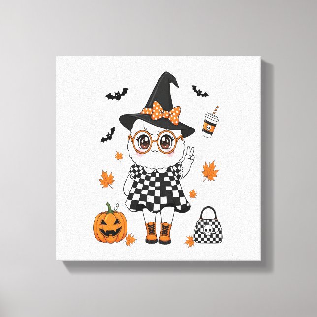 Lienzo Dulce Fantasma de Halloween (Anverso)