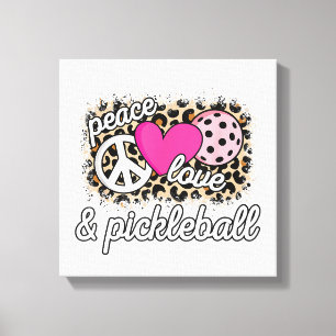 Lienzo Dulce Paz Amor Jugador de Pickleball Divertido Ama