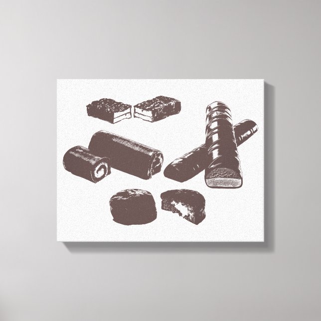 Lienzo Dulces de chocolate dulces pastelería Tratamientos (Anverso)