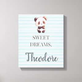Lienzo Dulces Sueños Panda Lindo Personalizado