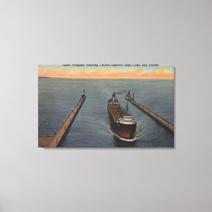 Lienzo Duluth, manganeso - vista de la nave que entra del