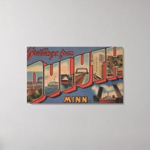 Lienzo Duluth, Minnesota - Escenas de letras grandes