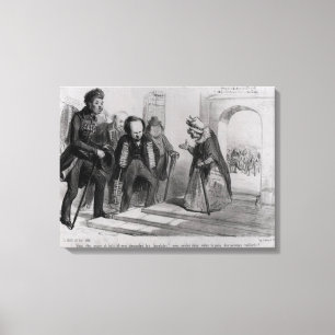 Lienzo Dumas, Hugo y Balzac buscando su admisión
