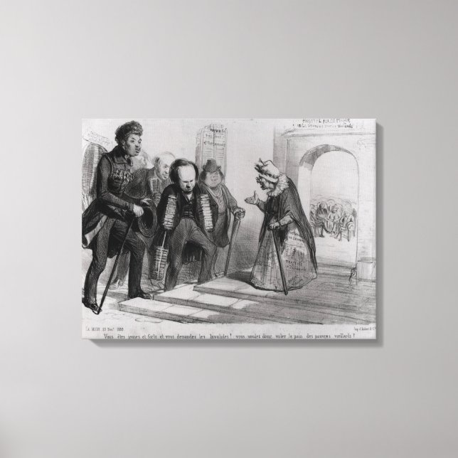 Lienzo Dumas, Hugo y Balzac solicitando su admisión (Anverso)