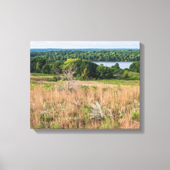 Lienzo dunas de nubes grises y otros paisajes lacustres (Anverso)