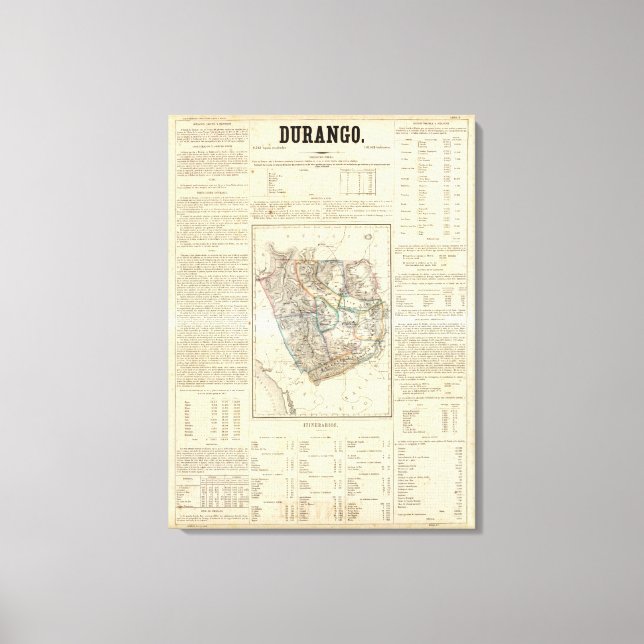 Lienzo Durango, México (Anverso)