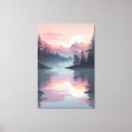 Lienzo Dusky Pines Reflejado