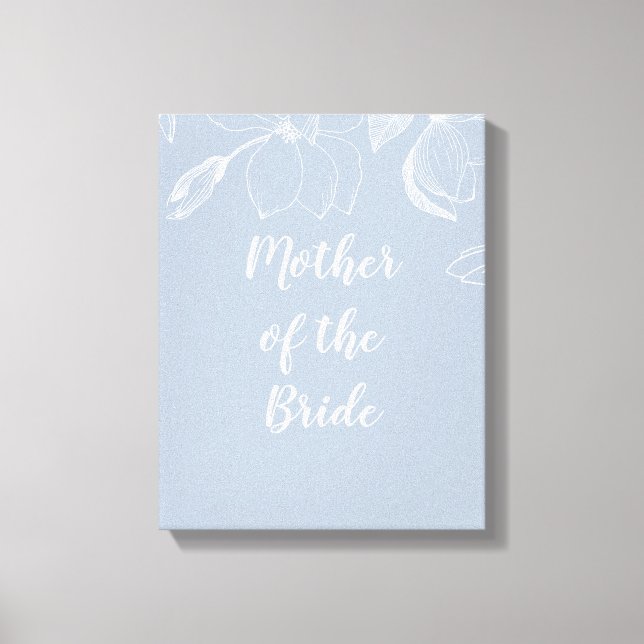 Lienzo Dusty Blue White Magnolias Boda (Anverso)