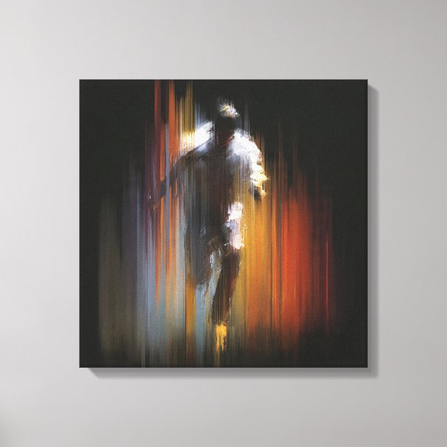 Lienzo Dynamic Motion Blur Abstract Figure Art (Anverso)
