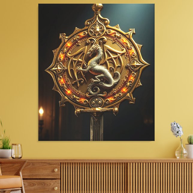 Lienzo Dynastisches Erbe – Das goldene Drachensiegel   (Insitu (Sala de estar))