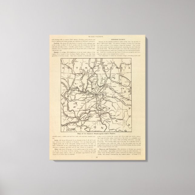 Lienzo E Washington Idaho (Anverso)