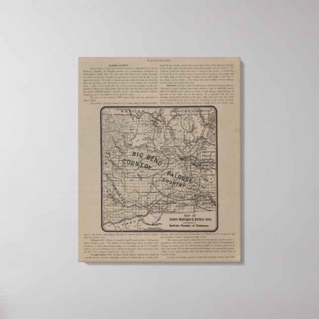 Lienzo E Washington, N Idaho (Anverso)
