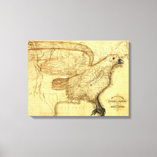 Lienzo Eagle sobrepuso en los Estados Unidos