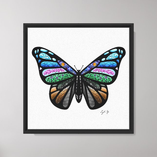 Lienzo Earth Butterly (Anverso)