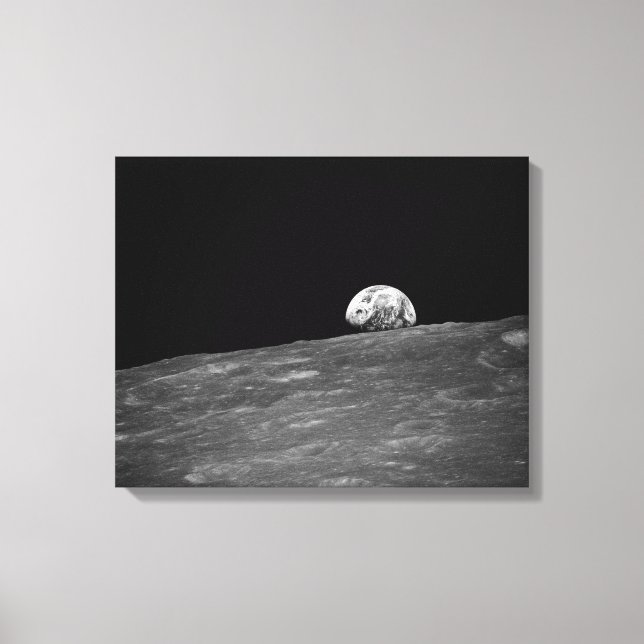 Lienzo Earthrise desde la misión Apollo 8 Moon (Anverso)