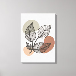Lienzo Earthy Abstract Floral Boho Canvas