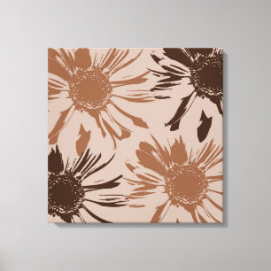 Lienzo Earthy Brown Gerbera Flowers