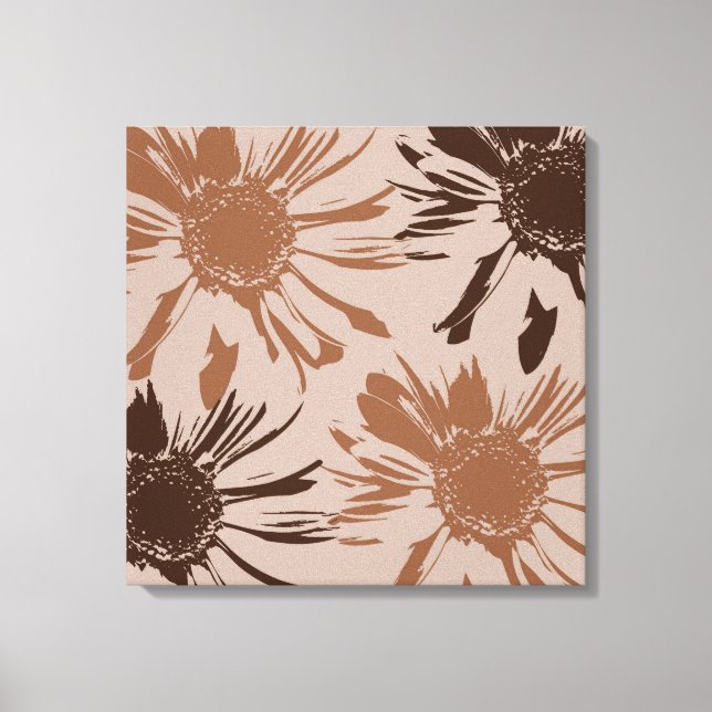 Lienzo Earthy Brown Gerbera Flowers (Anverso)