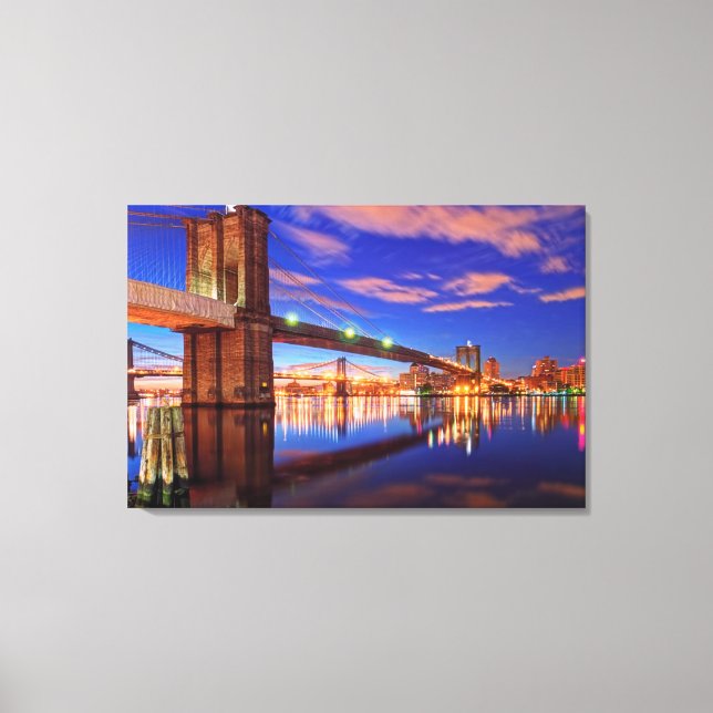 Lienzo East River, Brooklyn Bridge, Manhattan (Anverso)