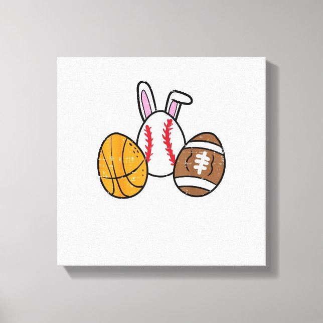 Lienzo Easter Balls Basketball Baseball Football Boys Kid (Anverso)