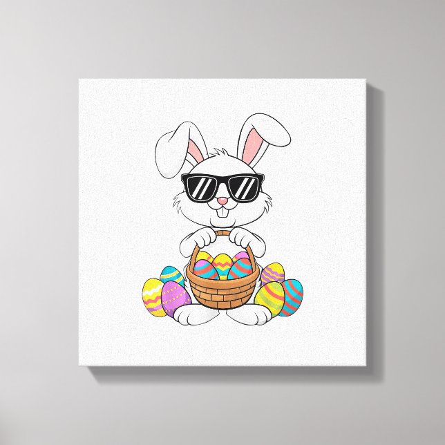 Lienzo Easter Boys Girls Kids Toddler Bunny Rabbit Easter (Anverso)