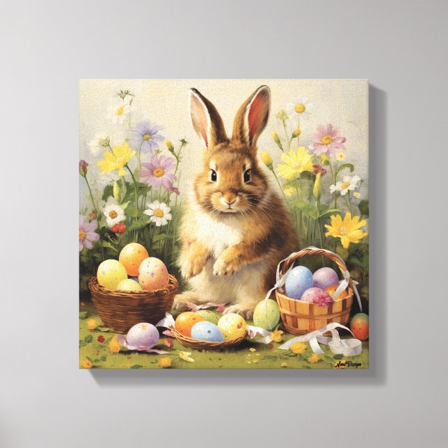 Lienzo Easter Bunny Rabbit Art (Anverso)