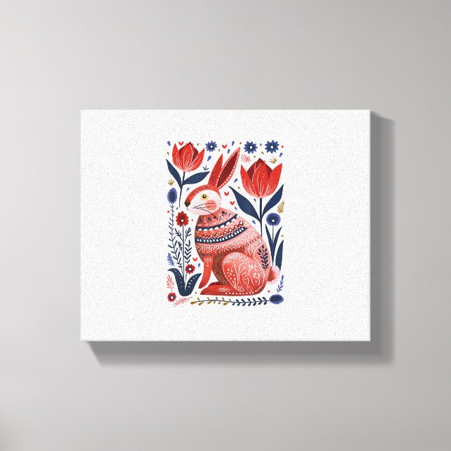 Lienzo Easter Bunny Rabbit Spring _ Escandinavia noruega (Anverso)
