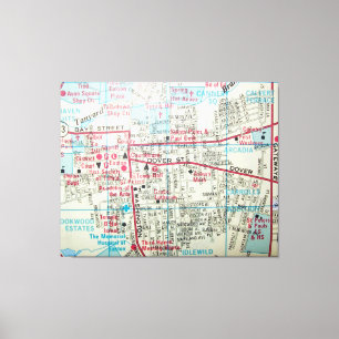 Lienzo EASTON, mapa del vintage del MD