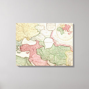 Lienzo EastPanoramic medio MapMiddle del este