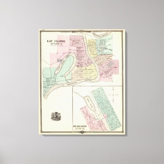 Lienzo Eau Claire y Medford (Anverso)