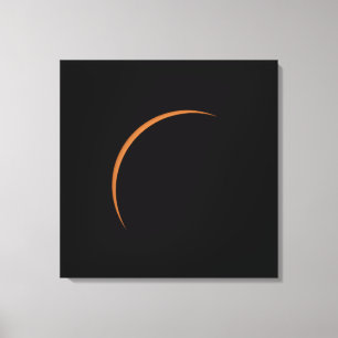 Lienzo Eclipse Parcial de Sol Casi Máximo