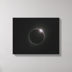 Lienzo Eclipse solar 2017 - cuentas de Bailey