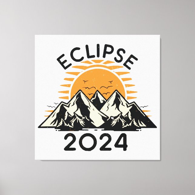Lienzo Eclipse solar total 2024 (Anverso)