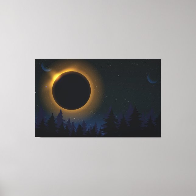 Lienzo Eclipse solar y lunar (Anverso)