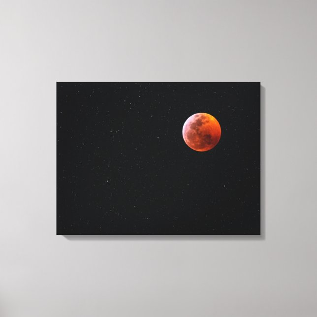 Lienzo Eclipse Total de Luna de Sangre | Isla Grande de H (Anverso)