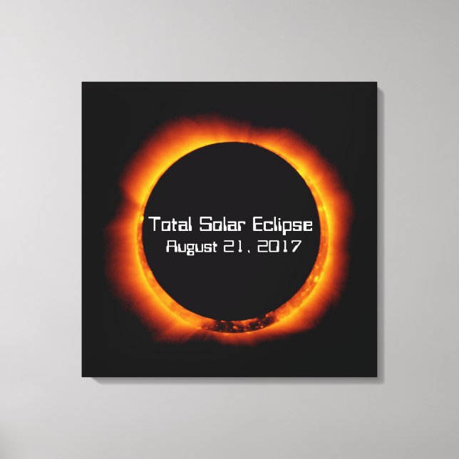 Lienzo Eclipse Total de Sol 2017 (Anverso)