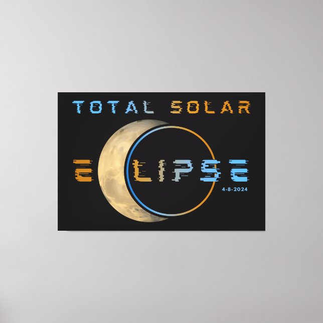 LIENZO ECLIPSE TOTAL DE SOL 8 DE ABRIL DE 2024 SISTEMA SO (Anverso)